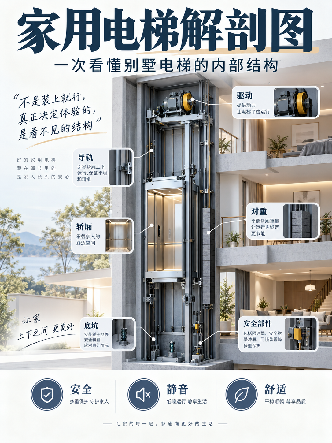 济宁家用电梯里面到底藏了什么？一张图拆给你看